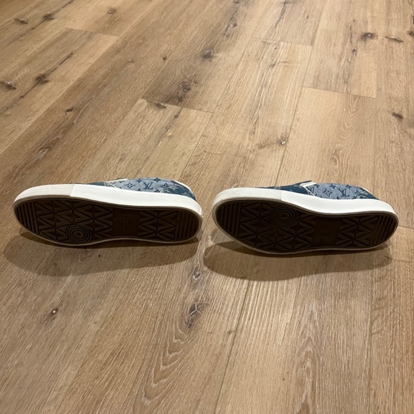 Louis Vuitton Trocadero Leather Low Trainers [Blue, Monogram] - Picture 6 of 11